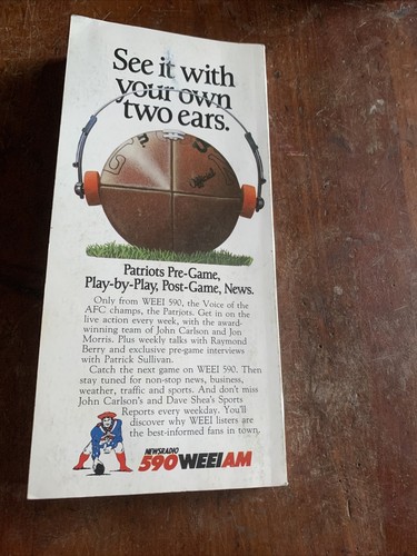 1986 NFL New England Patriots media guide / Super Bowl XX Morgan Grogan Tippett - Picture 8 of 8