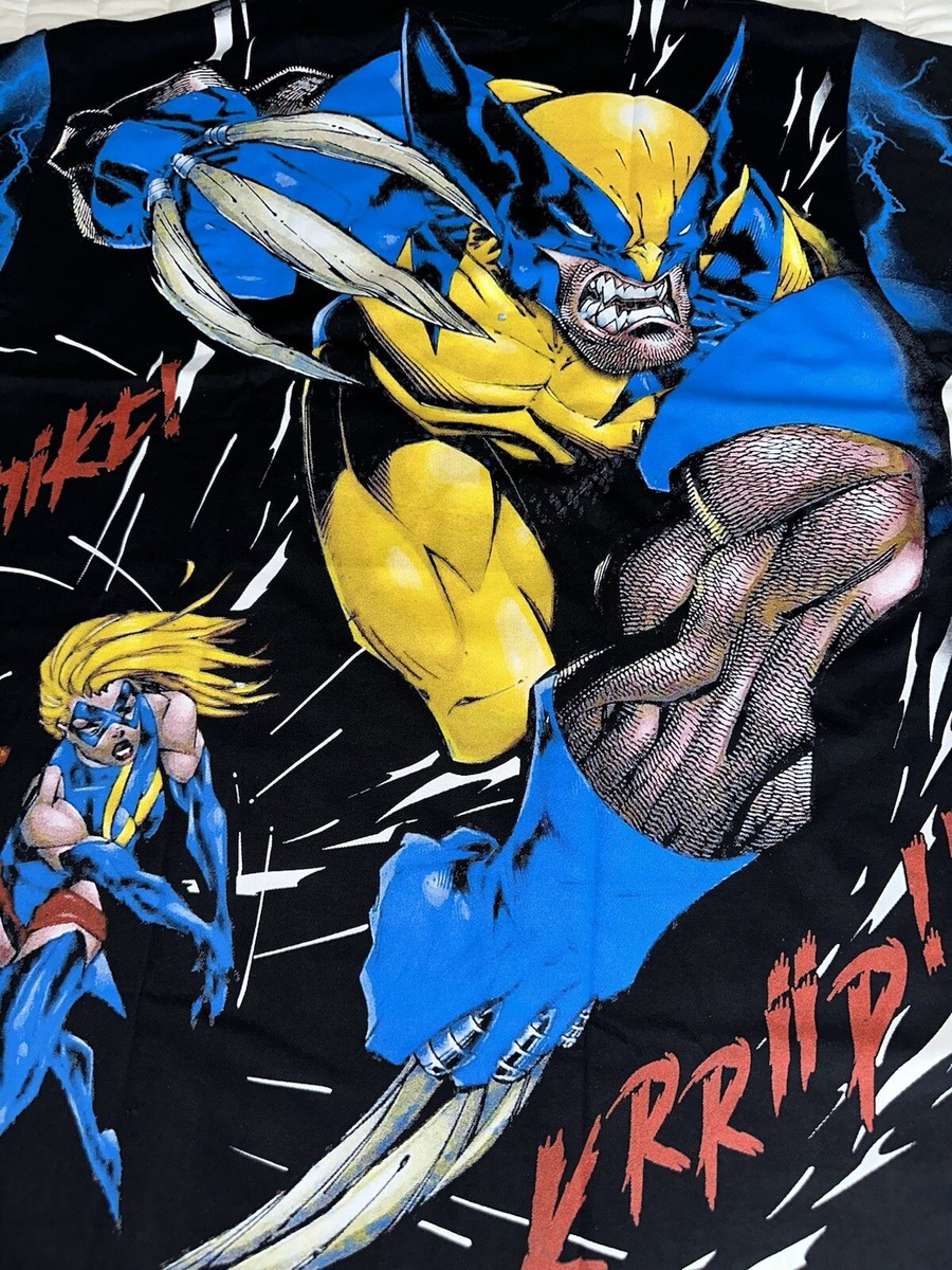 Wolverine X-Men AOP Vintage Style Double Stitch T-Shirt/Size