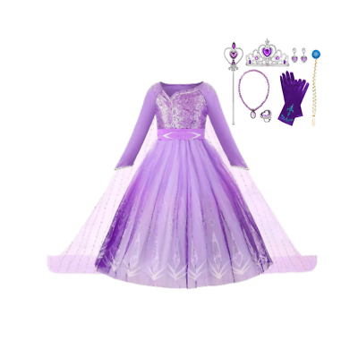 strapless open back dress Purple Violet Cosplay Costume Frozen 2 Elsa Dress Nightgown Gown Pink –  Mermaidcosplay main image 0