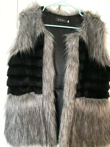 FAUX FUR VEST XXL 