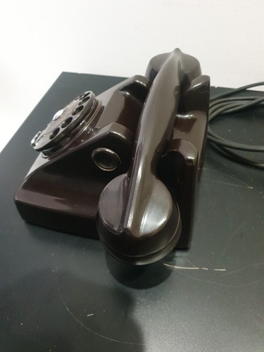 Telefono In Bachelite MARRONE Fatme Roma Made In Italy Vintage RARO! - Foto 5 di 19