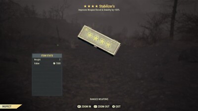 4 Star Legendary Mod Stabilisatoren XBOX F76 (Beschreibung lesen)      