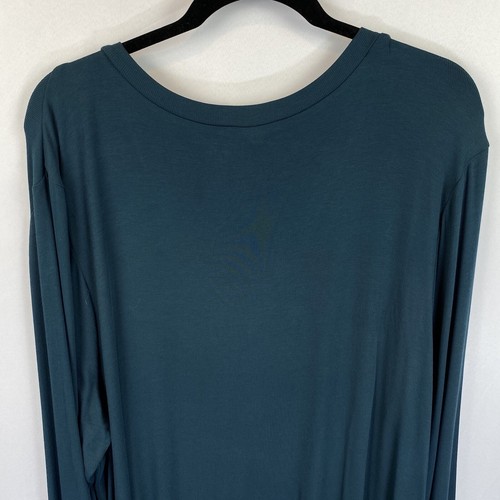 Universal Standard Shirt Long Tunic Womens 2XL Dalia Long Sleeve Turquoise - Picture 9 of 12