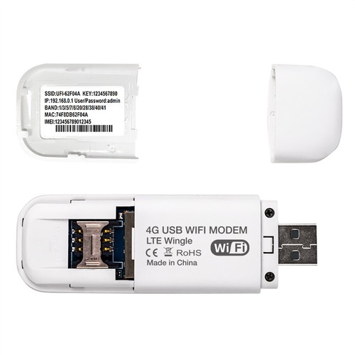 4G Modem USB Dongle WiFi Router w/ SIM Card Slot 150Mbps Mobile Wireless Adapter - 第 2/11 張圖片