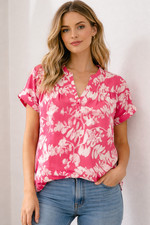 Alex & Prker Womens pull over printed V neck ...