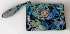 Vera Bradley Wristlet Wallet Blue Multicolored Floral Ladies Accessories