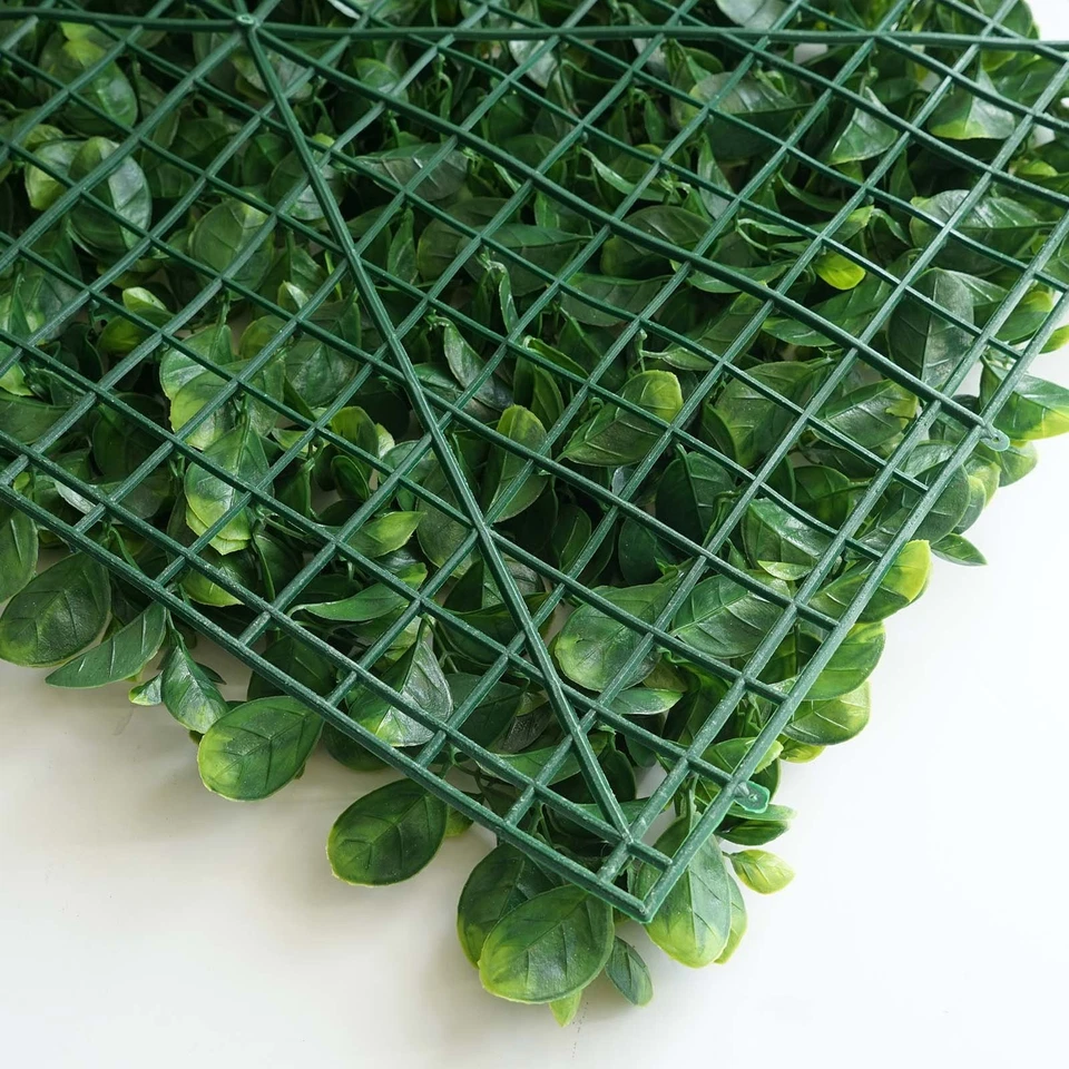 8 paneles de telón de fondo de pared de hojas de boj grandes verdes decoraciones de boda fiesta Foto 4 de 4