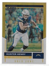 2017 Panini Score Hunter Henry Gold Zone Parallel #318 – Serial #/50 – Chargers