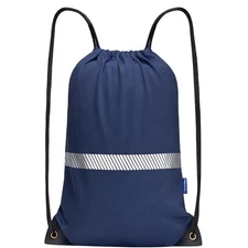 Navy Drawstring Backpack Bag work Sackpack