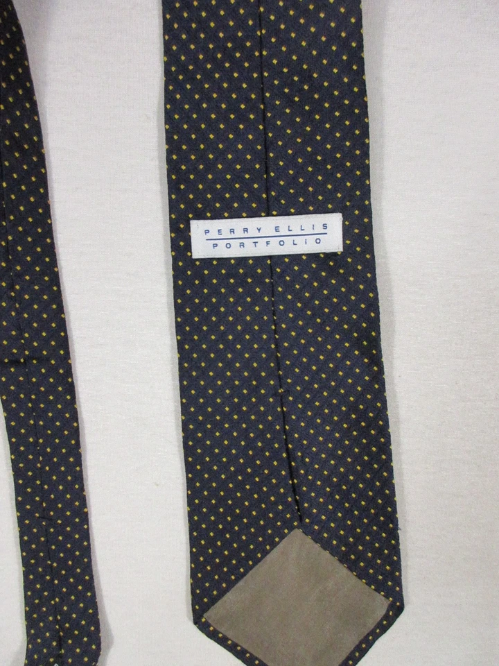 Perry Ellis Portfolio 男式 100% 真丝领带圆点美国制造 — 第 2/4 张图片