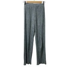 PLEATS PLEASE ISSEY MIYAKE Melange Print Easy Pants, Size 2, Gray Women USED