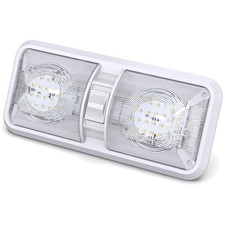 RV LED Ceiling Double Dome Light Fixture with ON/OFF Switch Interior Lighting...