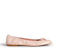 Ballerine piatte Ted Baker rosa chiaro in morbida pelle slip on misura 4 37