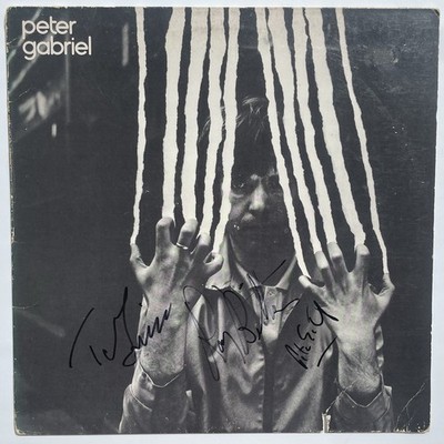 SIGNIERTES PETER GABRIEL LEVIN BITTAN PETER GABRIEL 2 SCRATCH VINYL ALBUM AUTHENTISCH