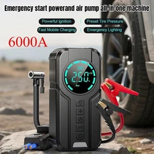 Jump Starter with Air Compressor, 6000A/5000A/4500A Portable Car Battery Booster