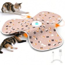 New Interactive Cat Toy Rechargeable Mouse Feather Teaser Boredom Relief