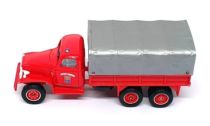 Solido 1/50 Scale Diecast 3121 - GMC Bache Fire Truck - Red/Grey - Image 4 of 4