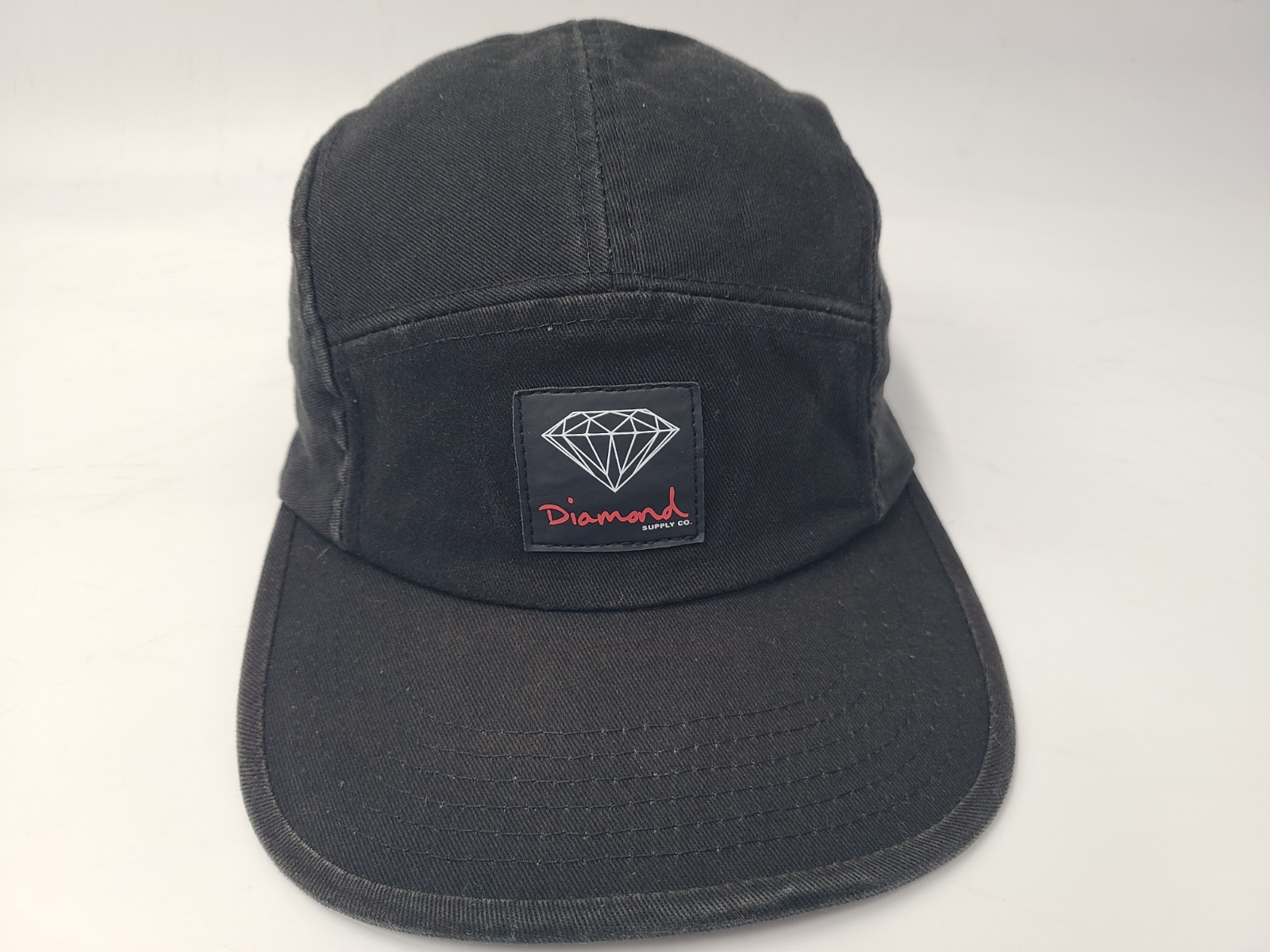 Diamond Supply Co 5 Panel Snap Adjustable (Fits Small) Hat Cap Skate Logo Black