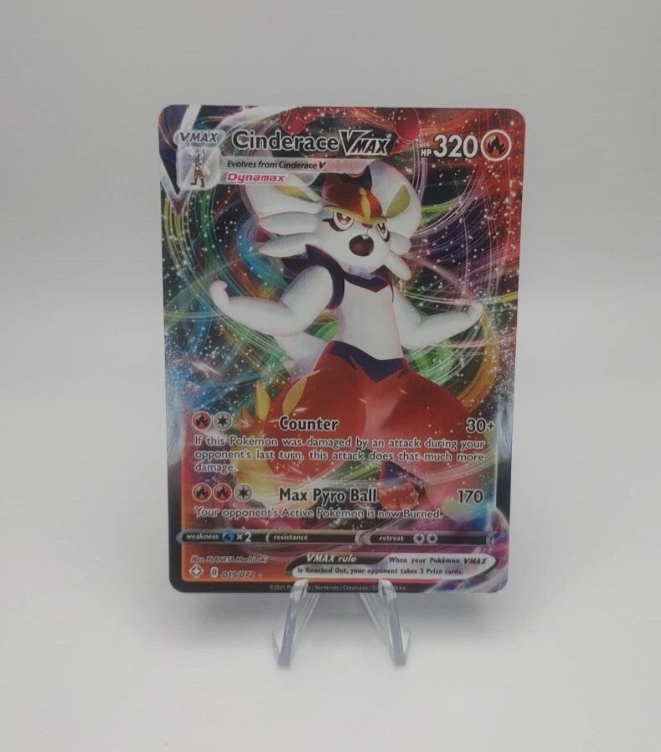 Cinderace VMAX - 019/072 - Ultra Rare - Shining Fates (Pokemon)