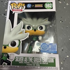 Funko Pop Heroes DC Liga de la Justicia Sonic Plata como Linterna Verde Figura 592 LEER
