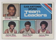 1975-76 Topps Team Leaders George Gervin James Silas Swen Nater #284 HOF 2u3