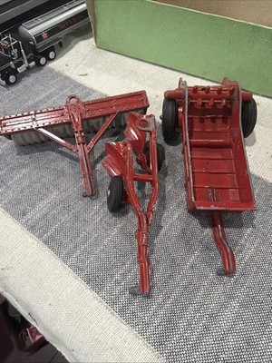 Vintage Hubley Red Plow, Roller, Manure Spreader Kiddie J