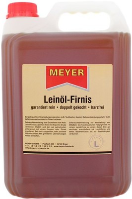 Meyer Leinöl-Firnis Leinöl Firnis Leinölfirnis Lackfirnis Holzschutz 5 Liter