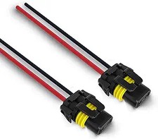 Female Pigtail Socket Wiring Harness for Headlights and Fog Lights 2 Pack 