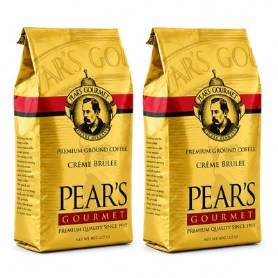 Pear's Creme Brulee Ground Coffee | Pack of 2 | 24 oz | Brenmar