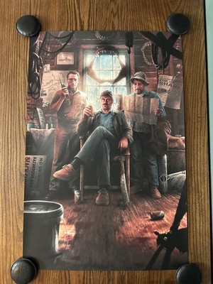 Jaws Art Variant Mondo 24x36 Poster Kevin Wilson Limited Edition Print