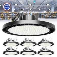 UFO LED High Bay Lights 6 Pack 250W 37500LM 6000K Waterproof Industrial Shop