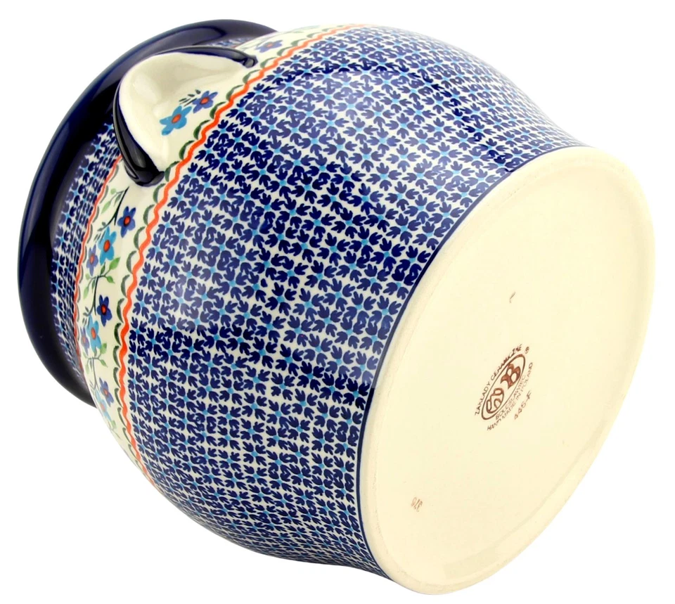 波兰陶器特大号6夸脱饼干罐来自Zaklady Boleslawiec波兰 — 第 3/4 张图片