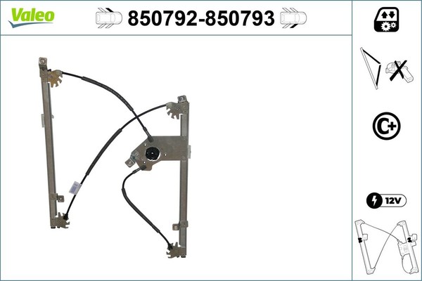 Fensterheber Valeo 850792 FüR KR0 CR0 BR0 Renault Clio 3 BR01 BR03 BR0E CR0E 16V-image