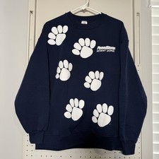 Vintage Penn State Nittany Lions Sweatshirt Mens L Blue Crewneck 90s Paw Print