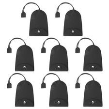 Car Key Case, 8 Pcs PU Leather Key Pouch Keychain Bag Sleeve, Black
