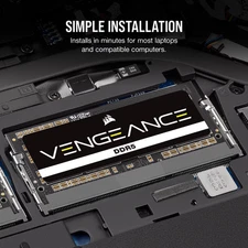 CORSAIR - VENGEANCE 32GB (1x32GB) DDR5 4800MHz C40 SODIMM Laptop Memory - Black