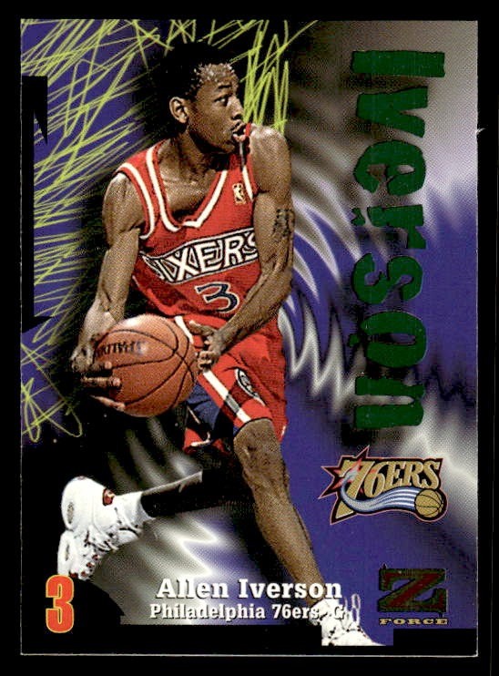Allen Iverson 1997-98 SkyBox Z-Force #100 Philadelphia 76ers ESE QTY