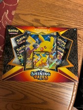 Pokemon TCG Shining Fates Pikachu v Collection Box.