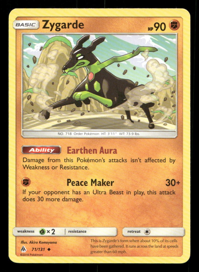 Zygarde 71/131 Forbidden Light LP Pokemon