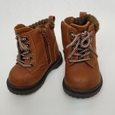 Wonder Nation Toddler Baby Girl Sweater Boots With Side Zippers Chestnut Size 2.