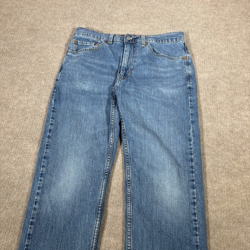 Jeans Levis 505 uomo 30x30 regular fit gamba dritta lavaggio medio blu denim - Foto 2 di 16