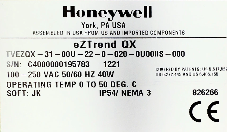 Grabadora de gráficos avanzada Honeywell eZtrend QXe con pantalla TFT y pantalla táctil Foto 3 de 4