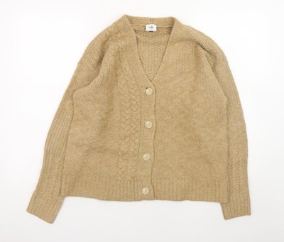 Beigefarbener Cardigan Pullover Damen UK Größe S CAbi