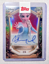 2025 Topps Disney Wonder Enchantments Auto ELSA Voiced By Idina Menzel Red  2/5
