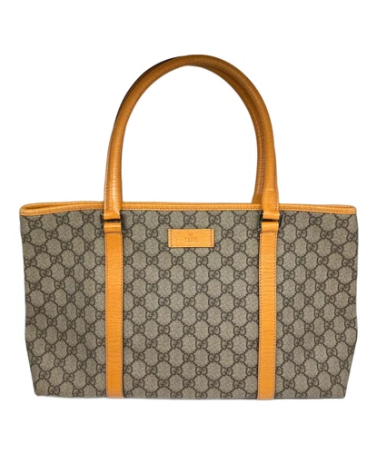 Sac fourre tout GUCCI GG Supreme 114595 beige x orange