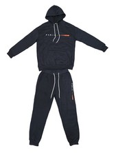 Jogginganzug Trainingsanzug Gr. M Blau Neu Sport Set Sweatshirt Hose mit Kapuze