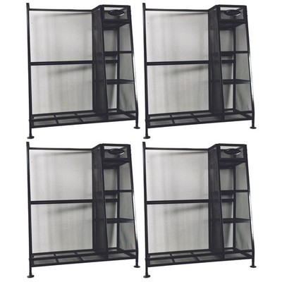 Suncast Storage Heavy Duty Metal Golf Equipment Organizer Storage Rack (4 Pack)