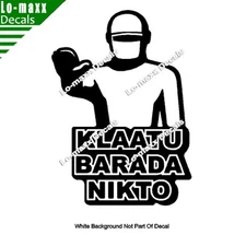 Gort Robot The Day The Earth Stood Still 1951 Sci Fi Klaatu Barada Nicto Decal