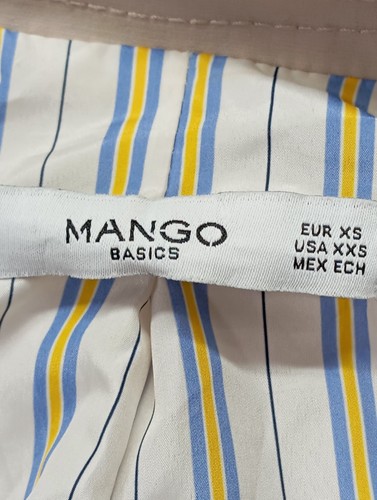 MANGO Abrigo de entretiempo Mujeres Abrigo Talla EU 34 crema look casual - Imagen 4 de 5