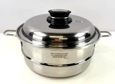 Saladmaster Insert 9 inch Versa 316 Titanium Steamer Basket With Lid Excellent